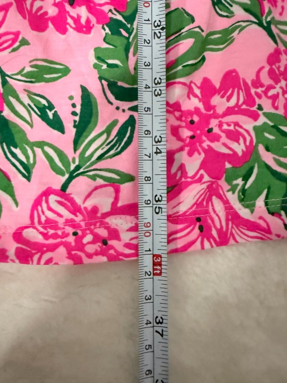 NWT Lilly Pulitzer Geanna Floral Tiered Cotton Dress Pink Green Size M - Picture 12 of 14